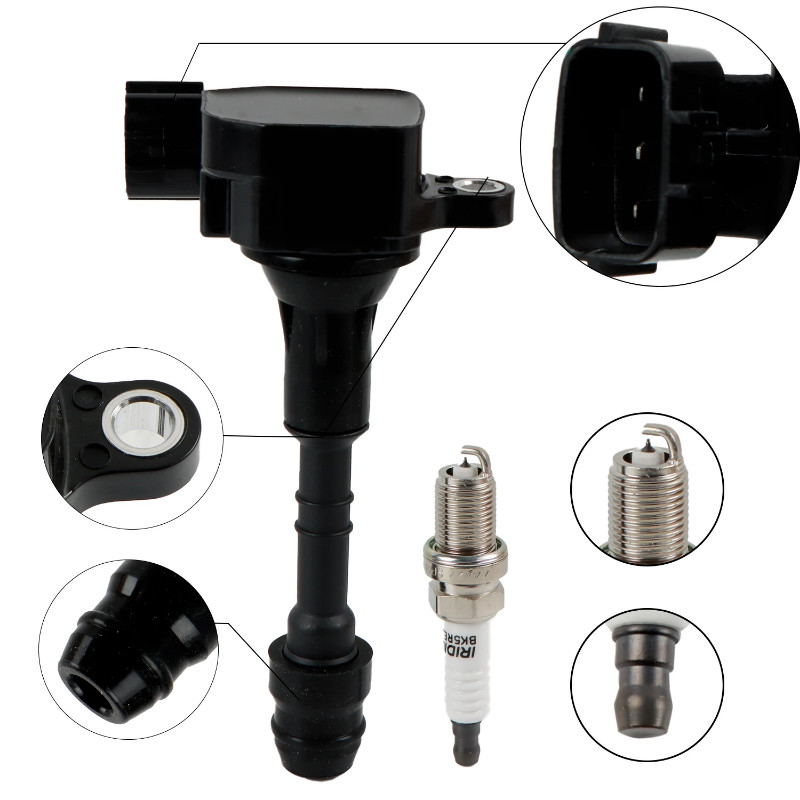 6Pcs Ignition Coil + 6Pcs Iridium Spark Plug Kits UF-349 5C1403 224488J225 224338J115 for Nissan Fr