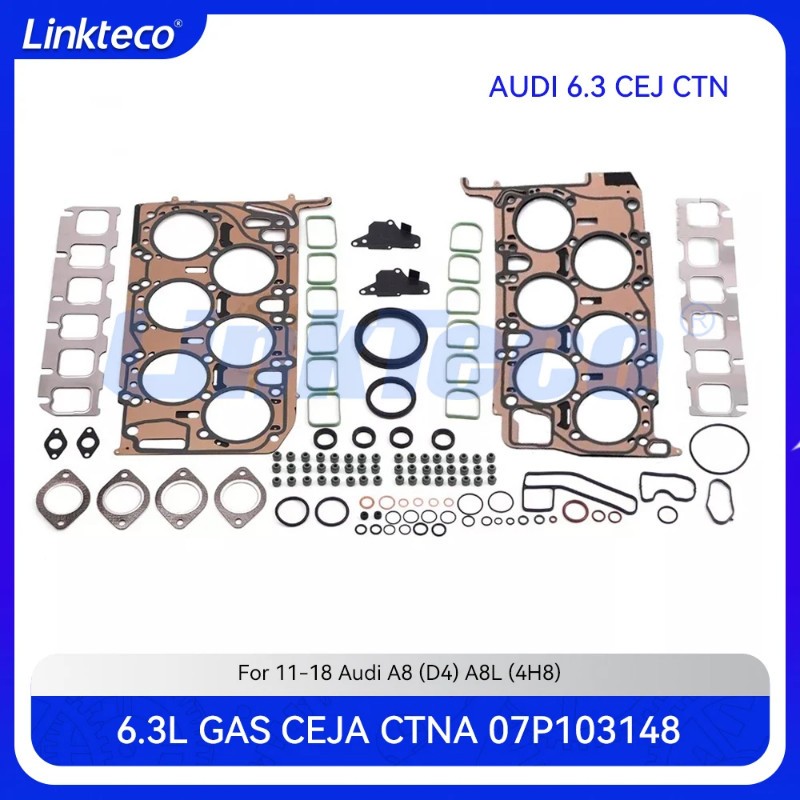 Engine Cylinder Head Full Gasket Seals Set Fit 6.3 T L GAS For 11-18 Audi A8 D4 A8L 4H8 W12 6.3L FS