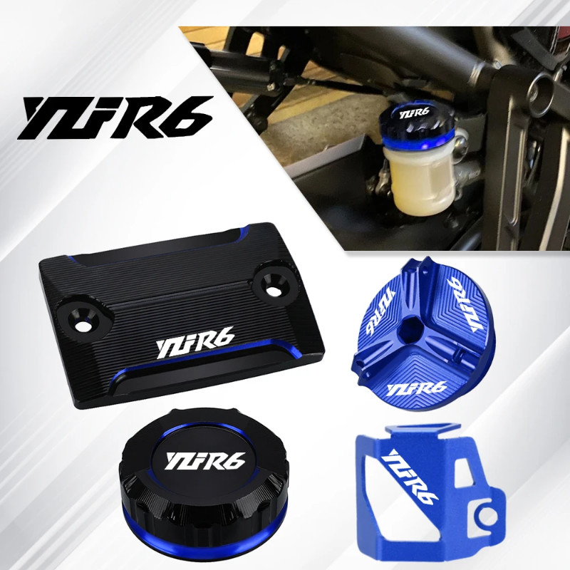 For Yamaha YZFR6 YZF R6 1999 - 2022 2023 2024 2025 Motorcycle Accessories Front Rear Brake Fluid Re