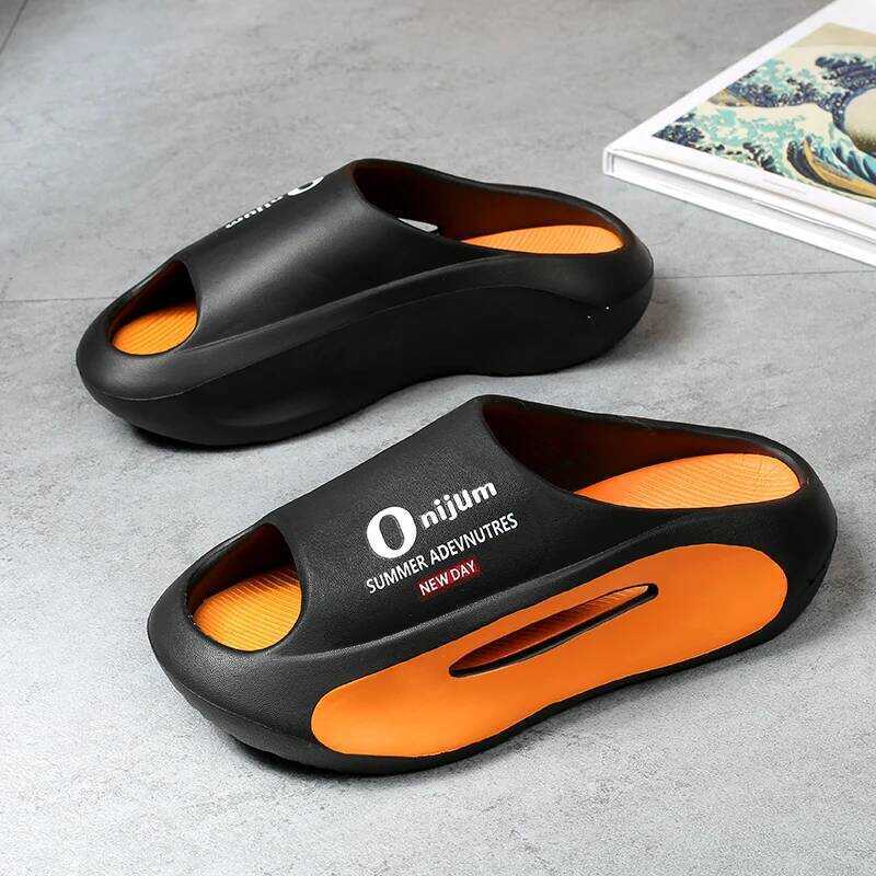C Men Summer Massage Slippers Outdoor Sandals Women Indoor Soft Garden Bottom Slippers Male Flip Ps