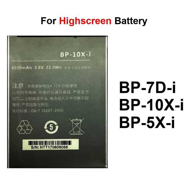 Mobile Phone Battery Long-Lasting Performance BP-10X-I BP-7D-I BP-5X-I 3000-6000Mah For Highscreen I