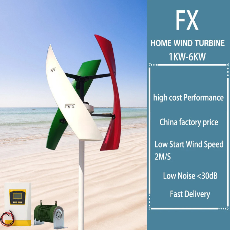 Free Energy 1000W 3000W 6000W Vertical Axis Maglev Wind Turbine High Power Generator Home 12V 24V 4