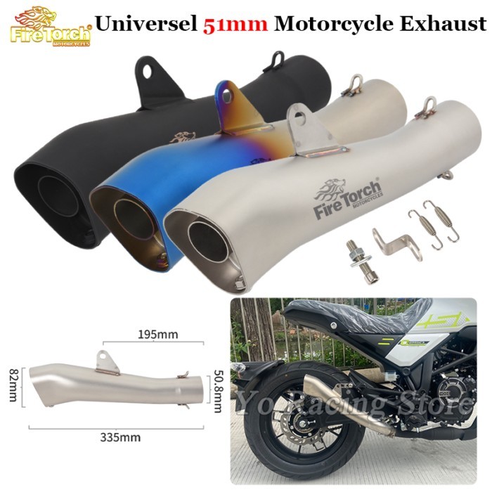 Universal 38-51mm Motorcycle Exhaust Escape Systems Muffler Moto With DB Killer For CBR500 R3 R15 R