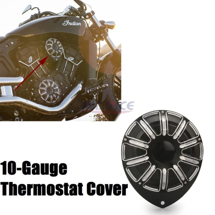 Gauge Thermostat Cover For Indian Scout Thermostat Cover Scout indian motorcycle Black