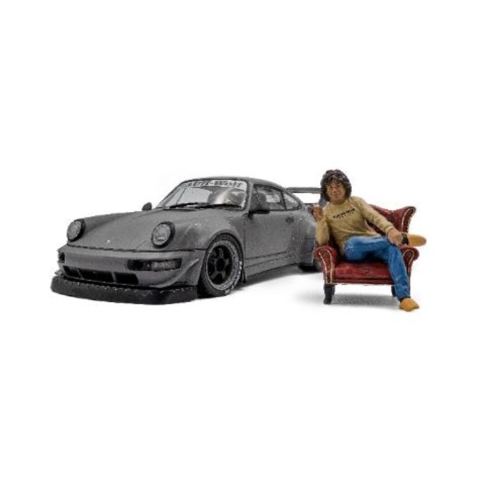 Solido/Solido 1: 18 RWB BODYKIT NARDO โมเดลรถโลหะผสมสีเทา+ตุ๊กตา