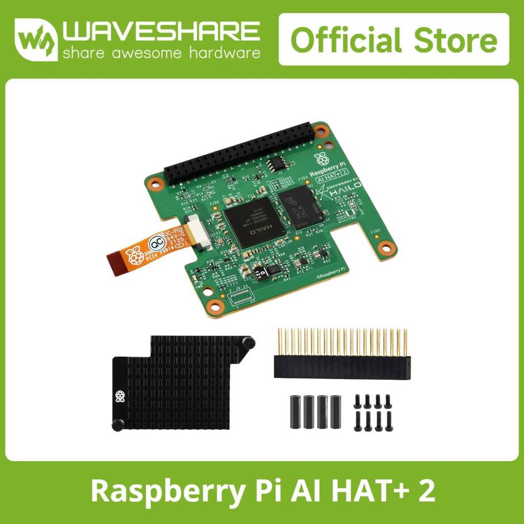 หมวก Raspberry Pi AI อย่างเป็นทางการ + 2, Hailo-10H AI Accelerator , RAM 8GB, ฟังก์ชั่น AI ที่สร้างส