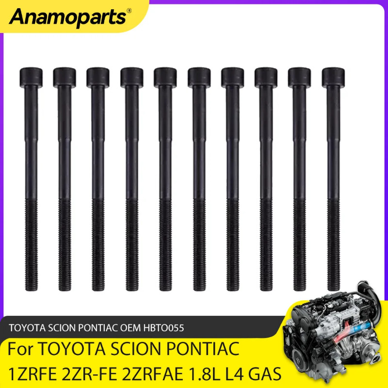 Engine Parts Cylinder Head Bolt Set Fit 1.6 1.8 L For Lexus CT200H Scion Toyota Pontiac 1ZRFE 2ZRFE