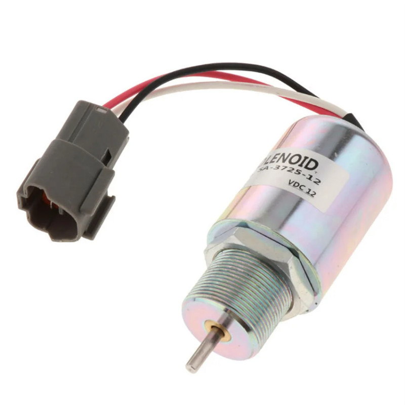 12v Engine Fuel Stop Solenoid PJ7415748 for Volvo EC13 EC15 EC15B EC20 EC20B EC25 EC30 EC35 EC45 Ex