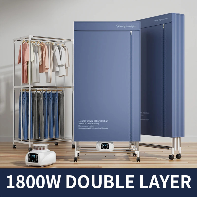 2000W Remote control mute Portable clothes dryer 648L Large capacity Waterproof Clothes Dryer Quick