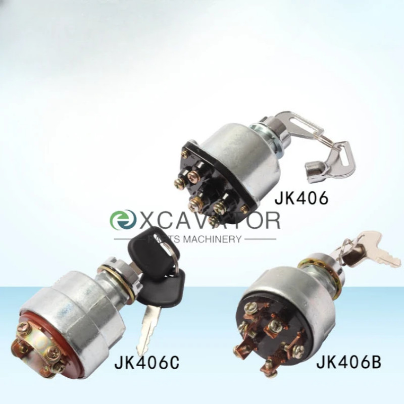 Ignition Switch Key Door Starter for XCMG XE60DA XE135 JK406 JK406C JK406B Excavator Parts