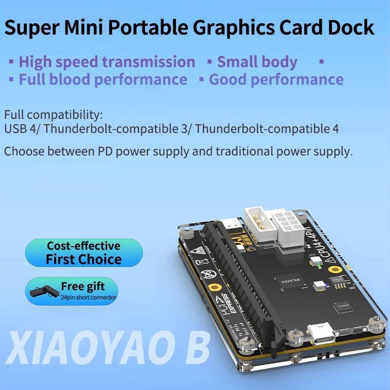 แท่น GPU ภายนอกที่รองรับ Thunderbolt 3 4 ถึง PCIe กราฟิกการ์ดรองรับ RX4090 RX6900 สําหรับแล็ปท็อปโน้