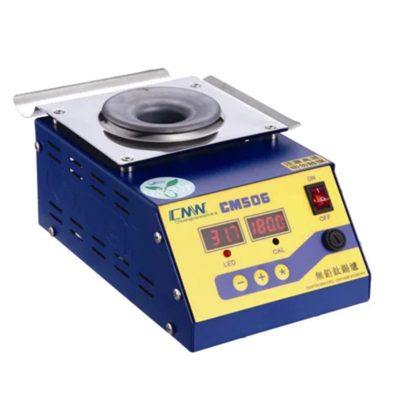 CM-506 Round High Temperature Lead Free Soldering Pot 0-400 Titanium Solder Furnace 220V 110V 200W