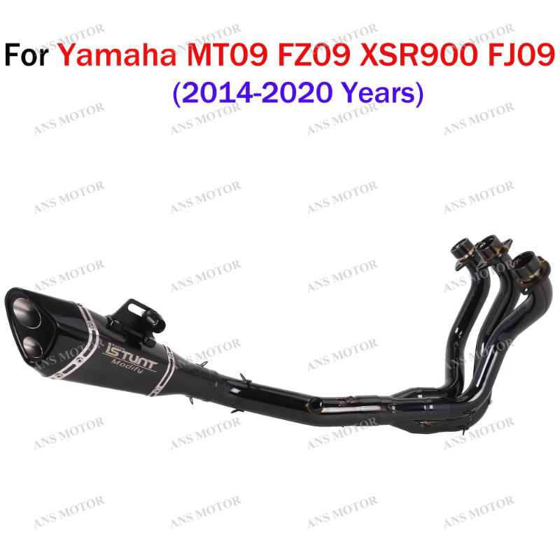 Slip on For Yamaha MT09 FZ09 XSR900 FJ09 Motorcycle Exhaust Full System Escape Exhaust Muffler