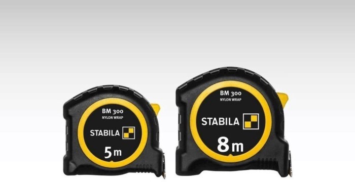เยอรมนี STABILA BM100/BM300 เทปดูดซับแรงกระแทกวัดเมตริกนิ้ว 3m 5m 8m