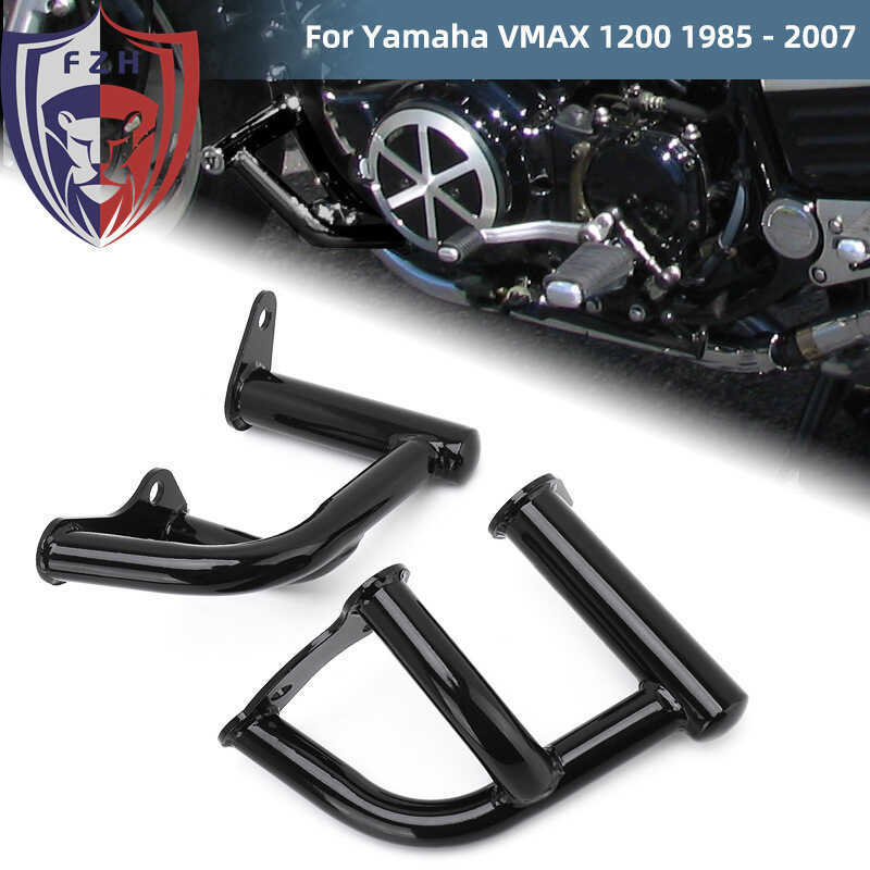 เหมาะสําหรับ Yamaha VMAX Big VMAX 1200 ดัดแปลง Matte Black Body กันชนกันกระแทก Engine Guard Bar