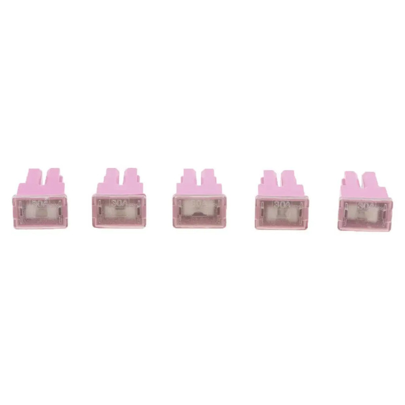 5 Pieces Car FLF-S Standard Female Push In Cartridge Fuses 30AMP 32V Pink