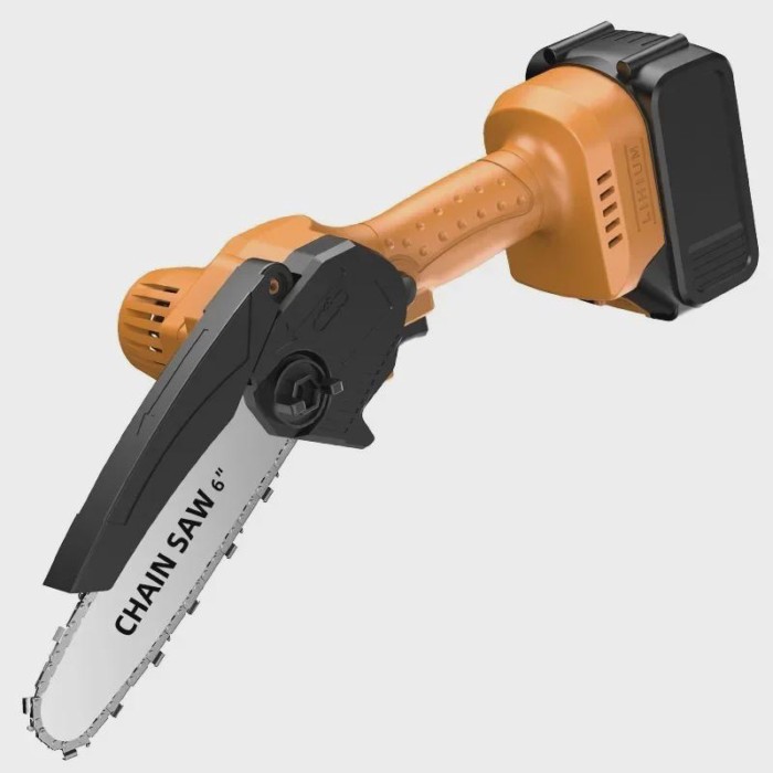 Mini Pruning Saw Cordless Electric Chainsaw Lithium Battery Home Use Wood Cutting Handheld Recharge