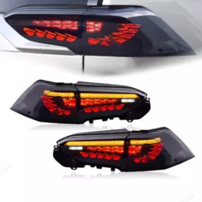 Pair For 2019-2022 Toyota RAV-4 taillight assembly modified LED running lights, turning lights, rev