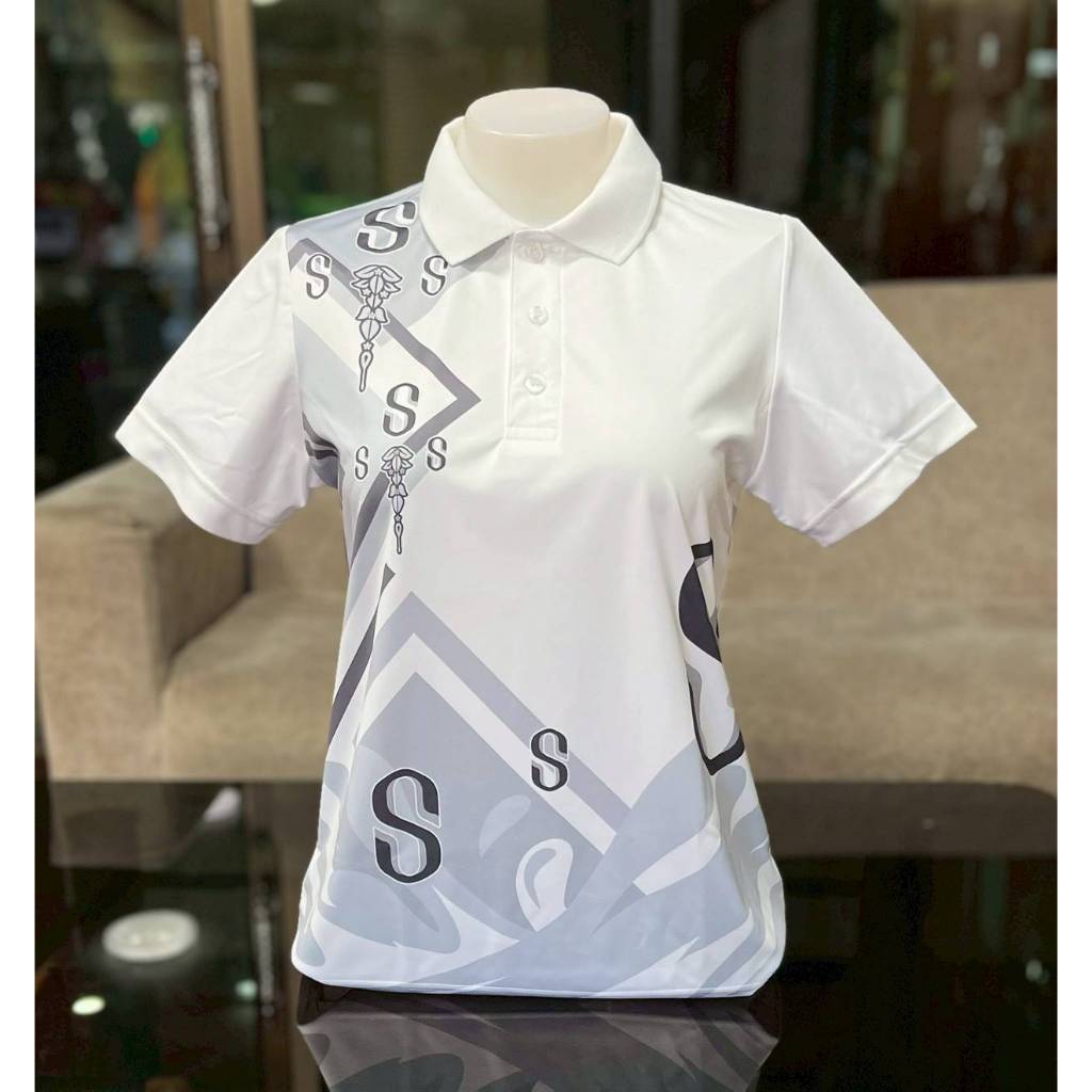 NEW !! เสื้อโปโลพิมพ์ลาย “โทนสีขาว” ผ้าไมโครเกรดพรีเมี่ยม ผ้านิ่มใส่สบายไม่ต้องรีด ร้านผ้าไทยบ้านรอดวงษ์