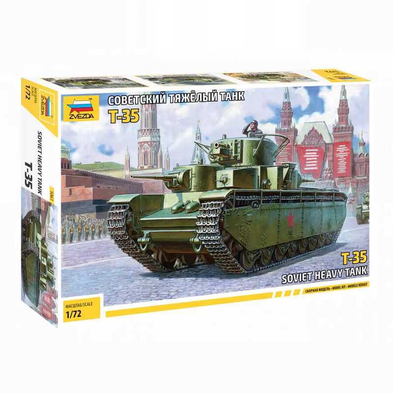 ZVEZDA 5061 T-35 Heavy Tank 1:72 Armored Vehicle Model