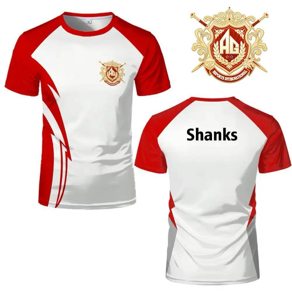 2025 Esports LPL AG.AL ชุดทีม Pro League Club เสื้อที่กําหนดเองสําหรับผู้ชายและผู้หญิงเสื้อยืดคอ O ระบายอากาศพัดลม