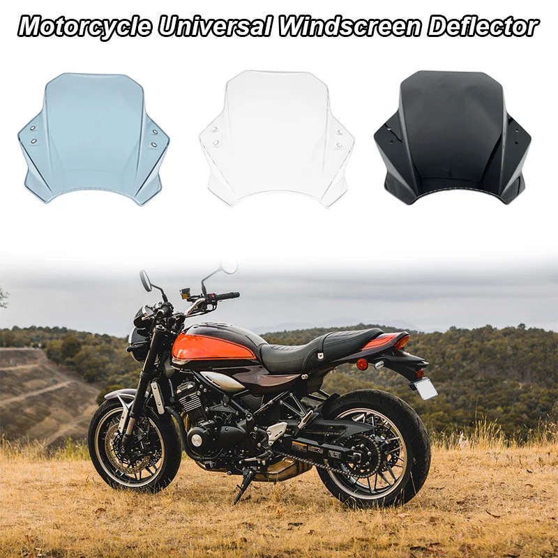 Fit For KAWASAKI Z250 Z400 Z650 Z750 Z800 Z900 Z1000 Z650RS Z900RS Universal Motorcycle Windscreen