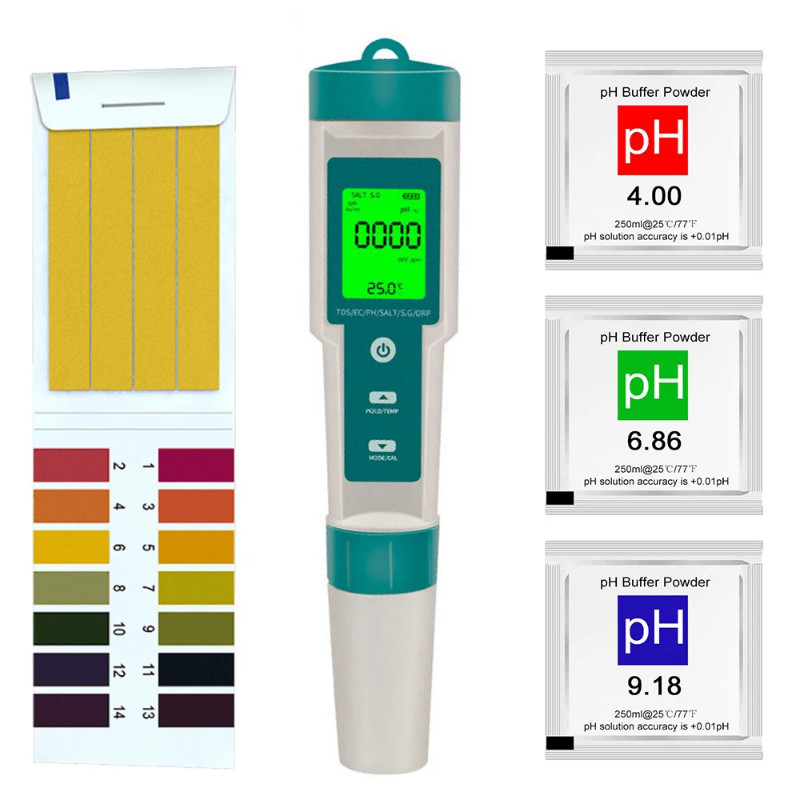 Multifunctional Digital 7 in1 Water Quality Tester Portable High Accurancy Water Quality Test Pen W