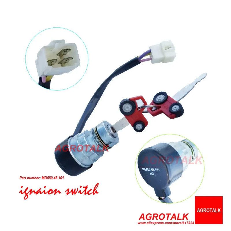 MD550.48.101 ignition switch / key ; flasher SG152B / SG158C for China Yituo tractor