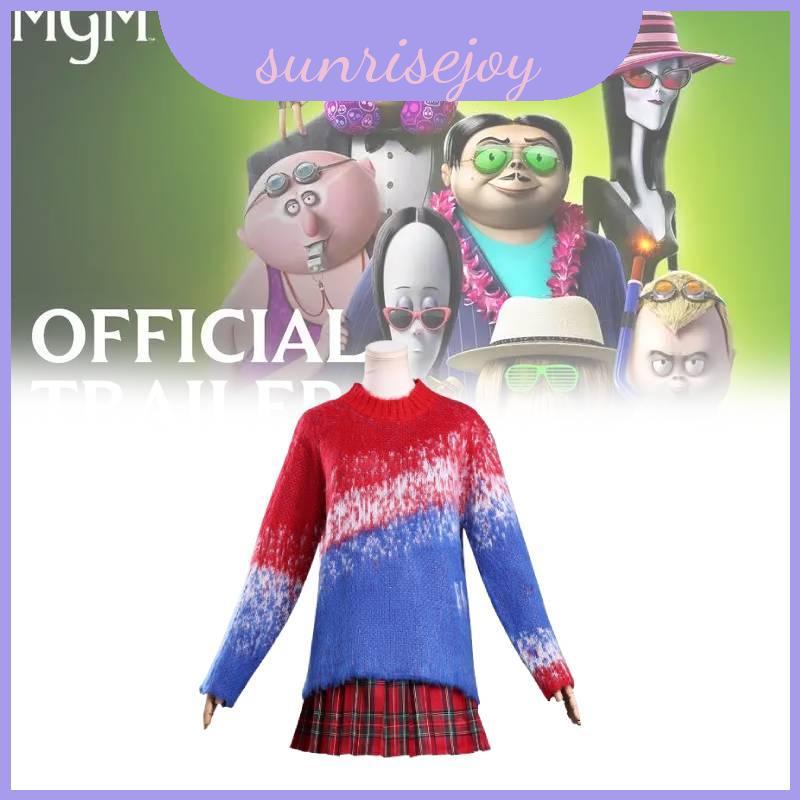 ชุดคอสเพลย์พิมพ์ลาย Addams Family สำหรับงานปาร์ตี้และสไตล์สตรีท