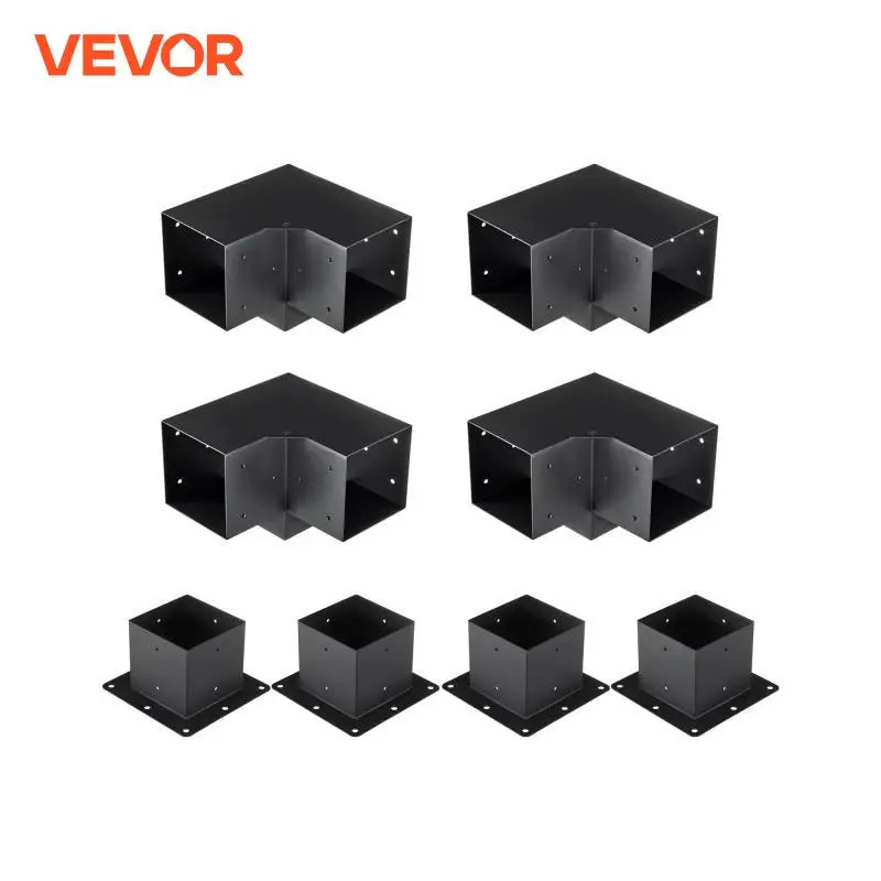 VEVOR Pergola Bracket Kit Heavy Duty Corner Bracket Woodworks DIY Post Base Kit Easy Installation W