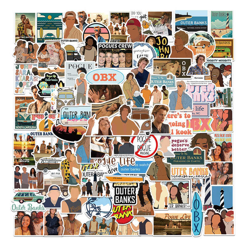 1 Hot Streaming American Drama Outer Banks Outer Banks Graffiti สติ๊กเกอร์กระเป๋าเดินทาง Trolley Cas