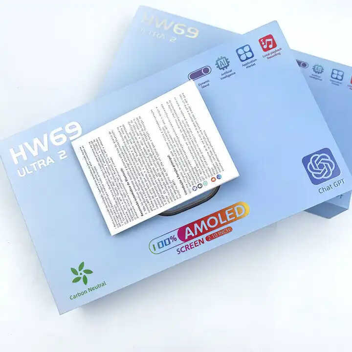 Huaqiangbei HW69 ultra 2 สมาร์ทวอทช์ Gesture Touch Smart Island Application Market S9 นาฬิกาสปอร์ต