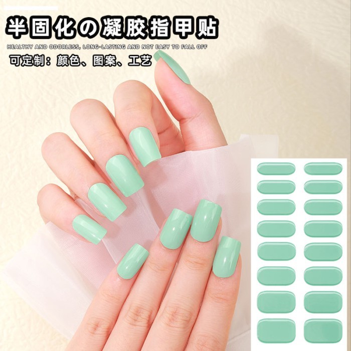เล็บเจลญี่ปุ่น สติ๊กเกอร์สีทึบ New Craft UV Semi-Curing Nail สติ๊กเกอร์เล็บเจล