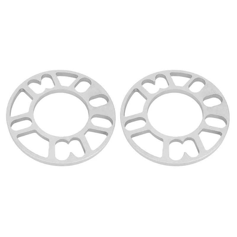 2Pcs 10mm Aluminum Alloy Wheel Spacers Shims Universal Fit For 4/5 Stud Wheel