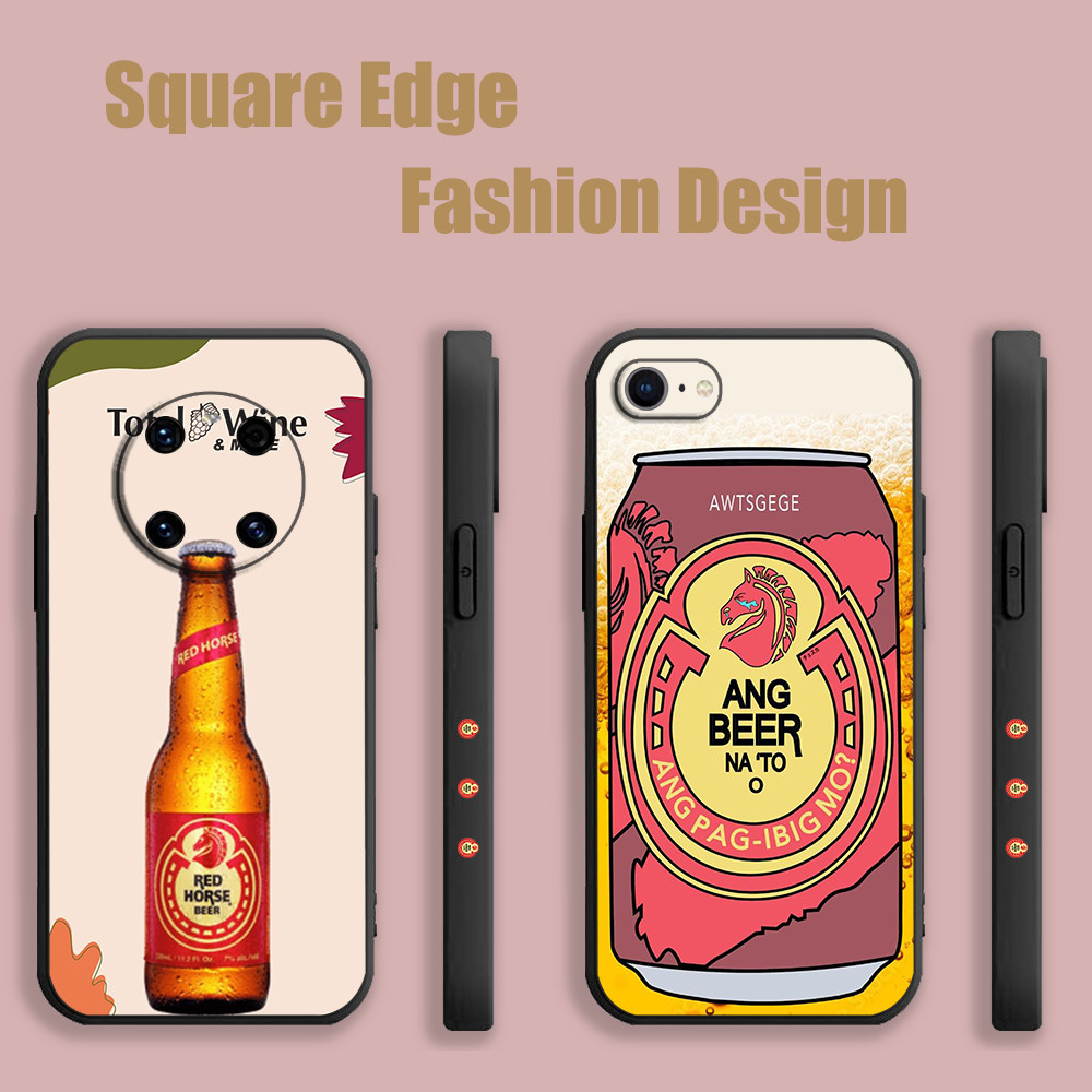 ปลอกสําหรับ iPhone 15 Pro Max 16 PRO MAX 16e Redhorse แอลกอฮอล์ JSE64 เคสโทรศัพท์ขอบสี่เหลี่ยม