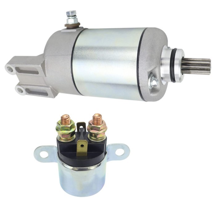 Starter & Relay For Can-Am Outlander 330 400 450cc 2003-2023 420-684-280 420-684-282 420-684-283 18