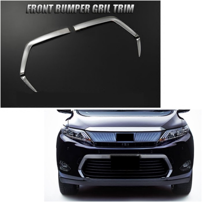 Car Front Bumper Grill Trim for Toyota Harrier 60 13-17 modified bottom Grille Mask Radiator Decora