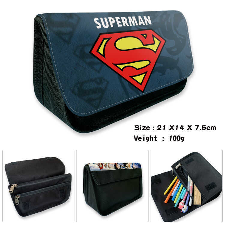 กระเป๋าสตางค์นักเรียน พร้อมกล่องเครื่องเขียน Batman และ Superman ลายพิเศษ