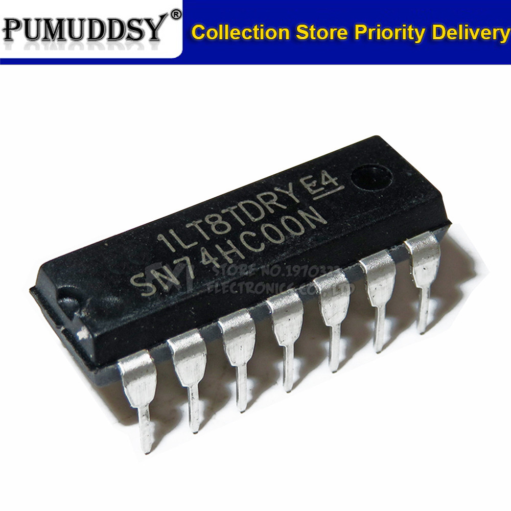 10PCS SN74HC00N DIP 74HC00 DIP-14 SN74HC02N SN74HC04N SN74HC05N SN74HC08N74HC10N 74HC02 74HC04 74HC0