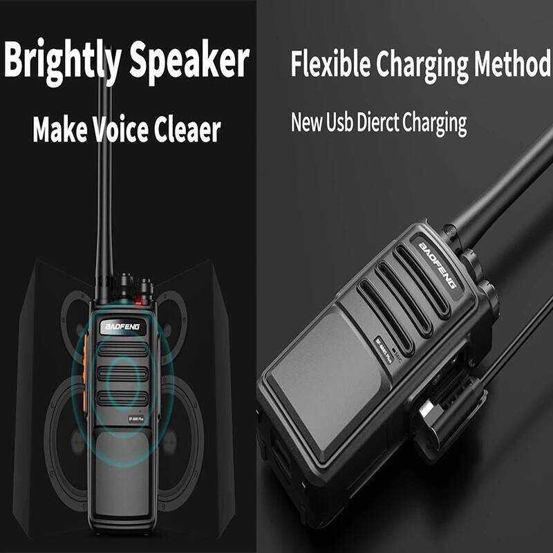 ▥ 2 ชิ้น  Bf-888S PLUS Walkie Talkie วิทยุสองทาง BF 888 วินาที USB Charger UHF 400-470 เ