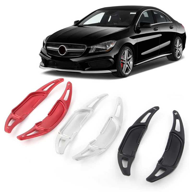 2Pcs Car Steering Wheel Shift Paddles Gear Shifter For Mercedes Benz W176 W205 W213 W222 GLA45 SL63