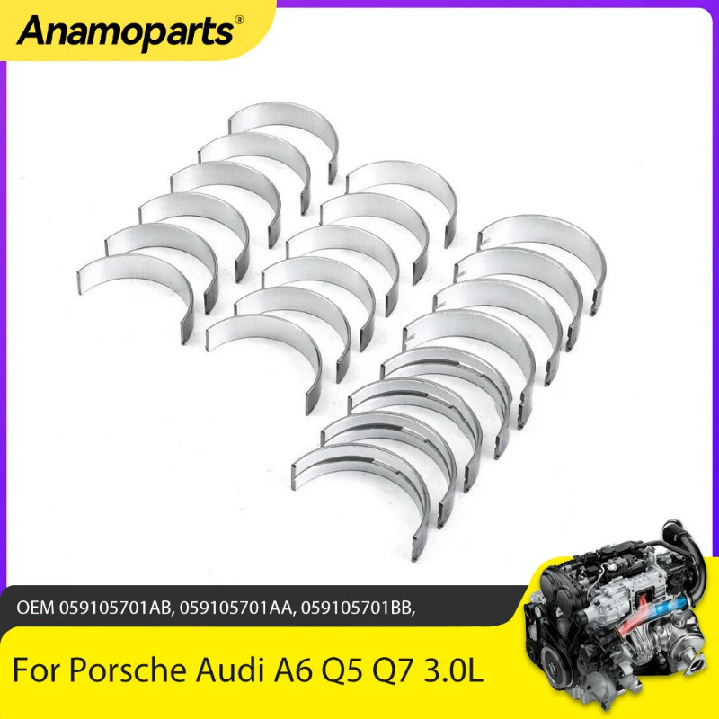 Engine Part Crankshaft Main Con Rod Bearings Set Fit 3.0 L V6 CRC CLA Diesel For Porsche Audi A4 A6
