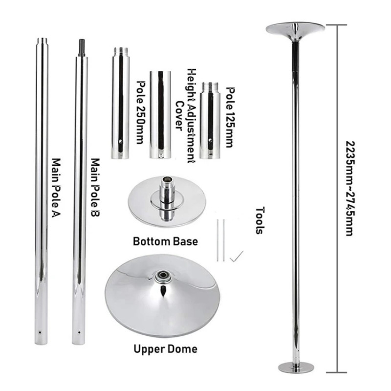 Hot Adjustable Pole Dancing Indoor 360 Spin Dance Training Pole Detachable Portable Pipe Dance Tube