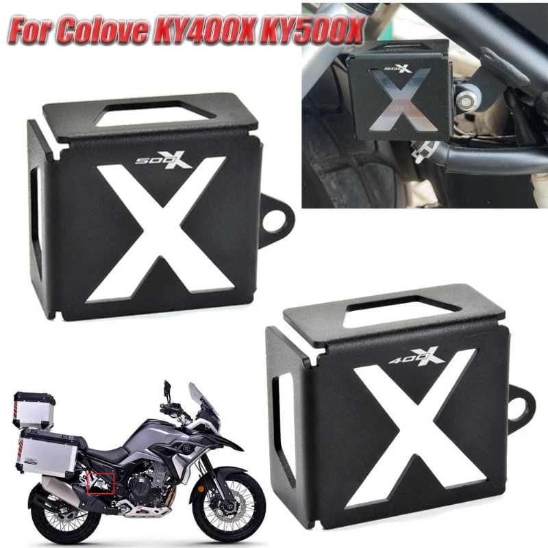 Motorcycle Rear Brake Pump Fluid Tank Reservoir Guard Protector Cover OIL CUP For Colove KY400X KY5