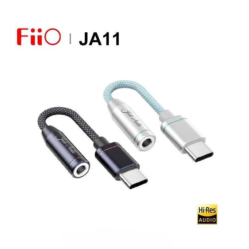 FIIO JadeAudio JA11 HI-RES USB Type C ถึง 3.5 มม.หูฟังหูฟังอะแดปเตอร์ USB DAC สายสัญญาณเสียงสําหรับโ
