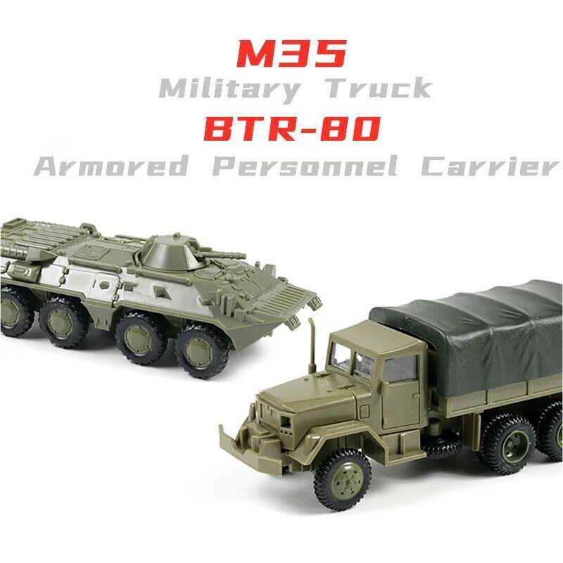 C 1/72 M35 Truck Chariot Model Soviet Union Btr-80 Armored Personnel Carrier Assembg Models Glue Fr
