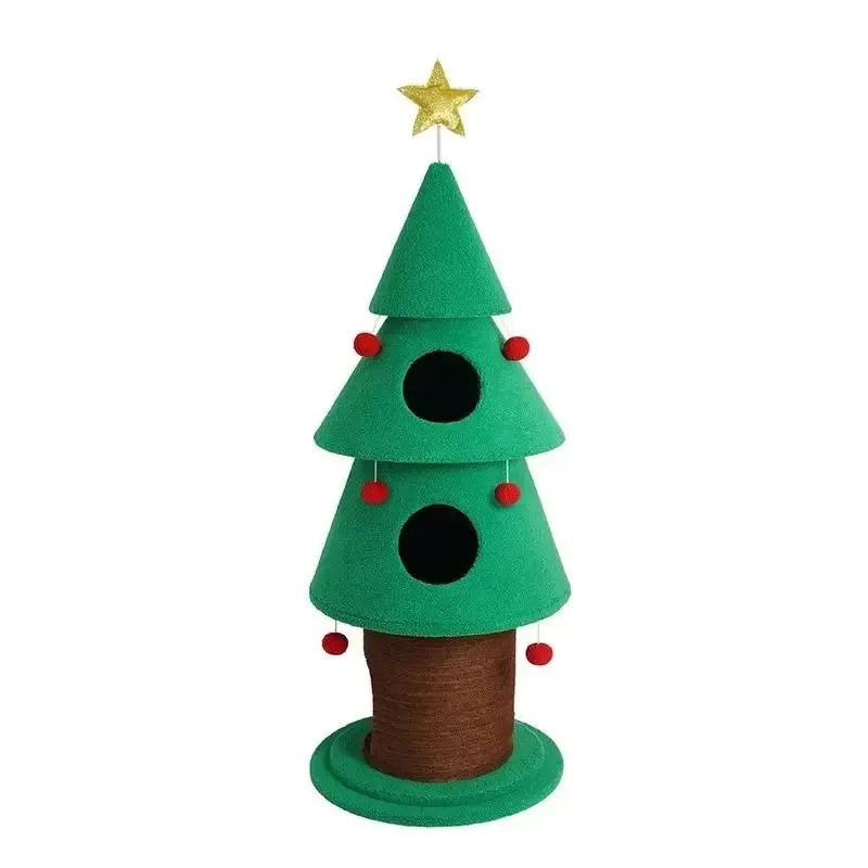 Christmas Tree Cat Tower Cat Activity Tree With Scratching Posts Wall Cat Tree Tower Large Luxury
