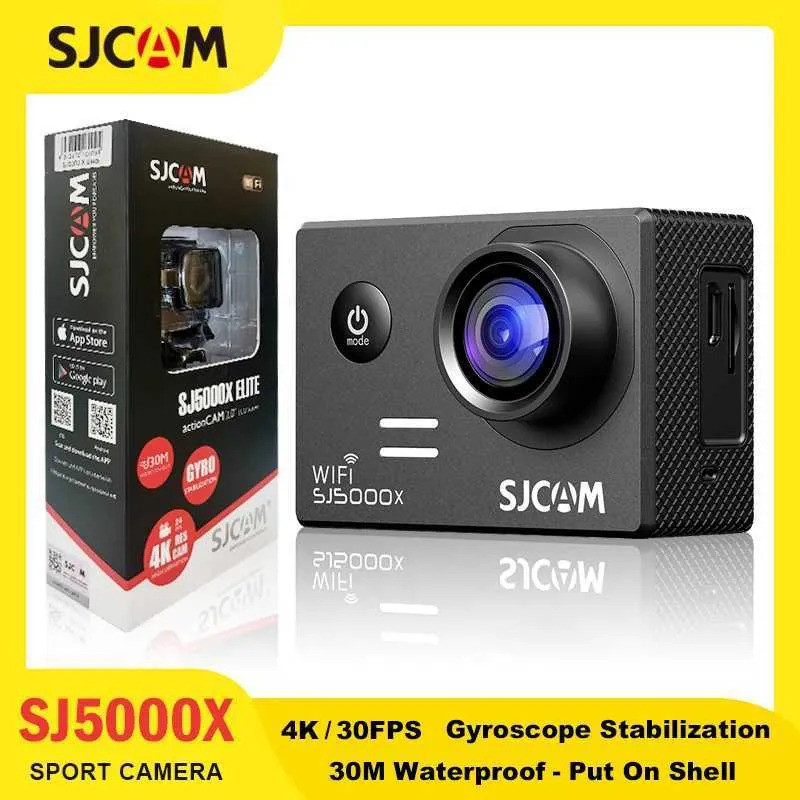 SJCAM SJ5000X Elite Action กล้อง 4K FHD วิดีโอ 30M กันน้ํา 24G WiFi Action กล้องกีฬากล้องจักรยานหมวก