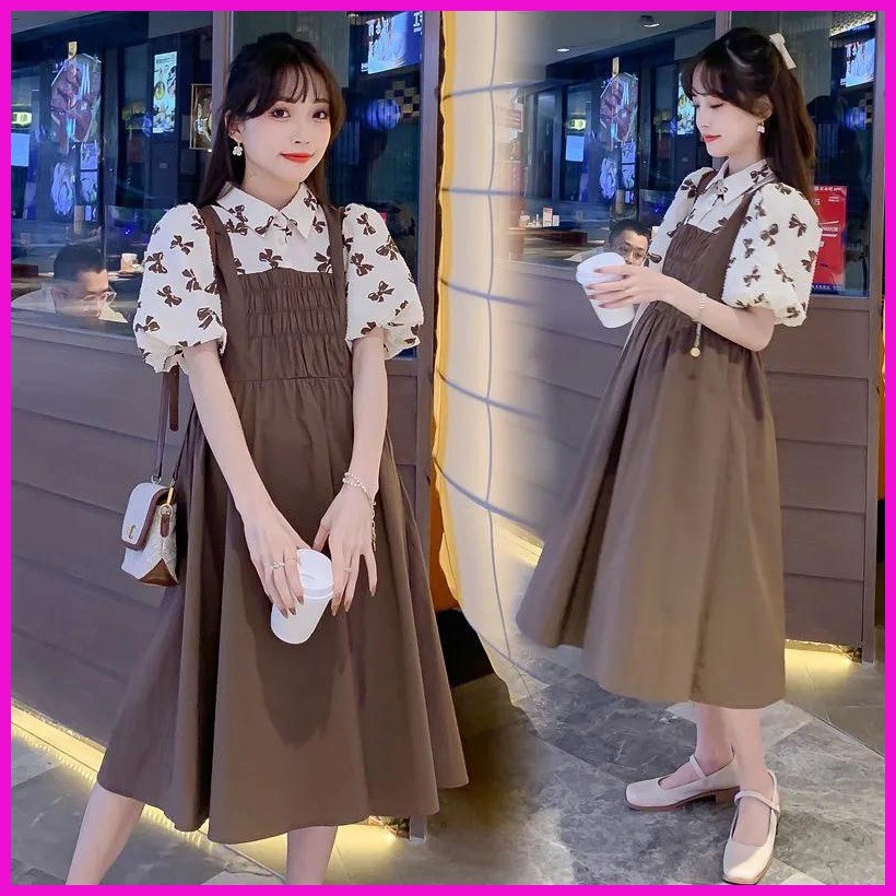 พร้อมส่งชุดคลุมท้อง,เดรสไซส์ใหญ่,หลวมและสบาย,เสื้อผ้าสาวอ้วน,ชุดคลุมท้องแฟชั่นน่ารัก