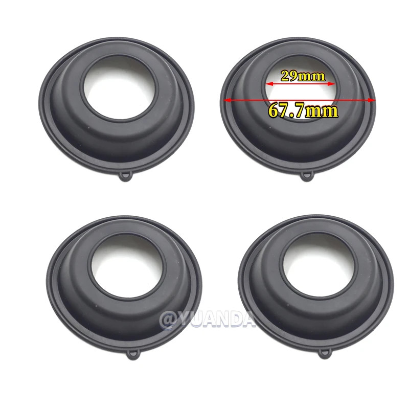4pcs Carburetor Plunger Vacuum Diaphragm for Honda V45 Magna VF750F VF750S sabre VF700C
